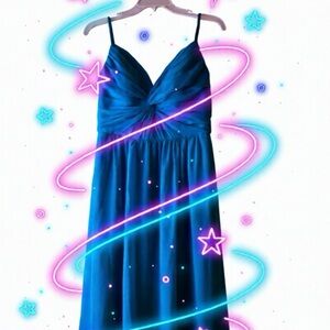 DAVIDS BRIDAL Bridesmaid Gown Size 4 TEAL